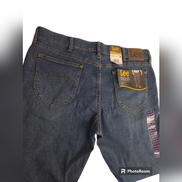 Lee Men's Regular Straight 5-Pocket Jeans - Tinted Midshade Size 36 X 30 - Picture 5 of 11